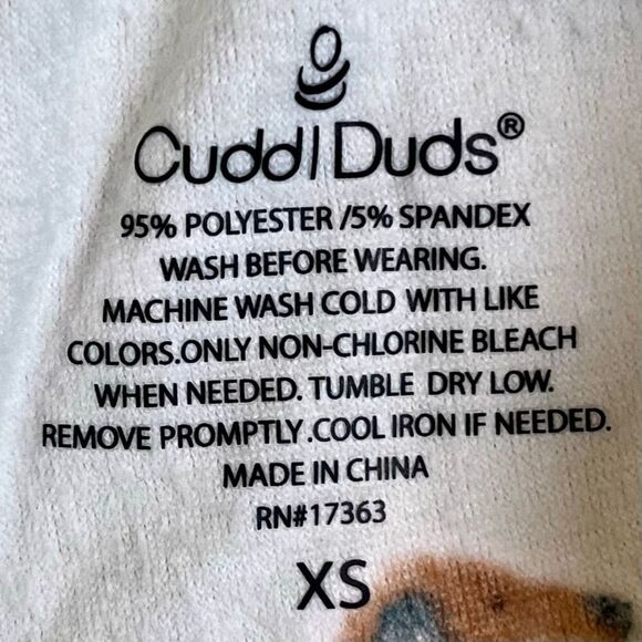 Cuddl Duds Honeycomb Fleece Pajama Top & Pajama Joggers Set Mint Dogs XS - Picture 4 of 14